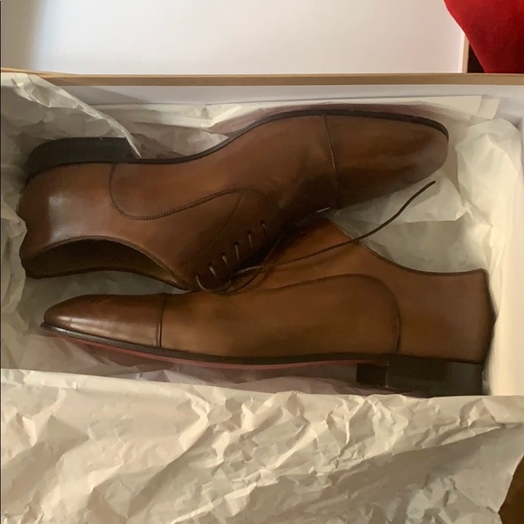 mens brown red bottom shoes